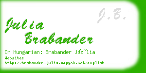 julia brabander business card